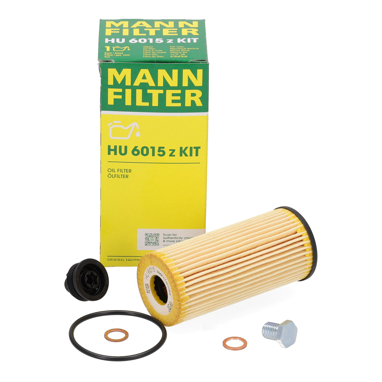 MANN HU6015zKIT &Ouml;lfilter + Schraube f&uuml;r BMW F45 F46 U06 X1 X2 MINI F55 F56 F66 F65 F54 F60