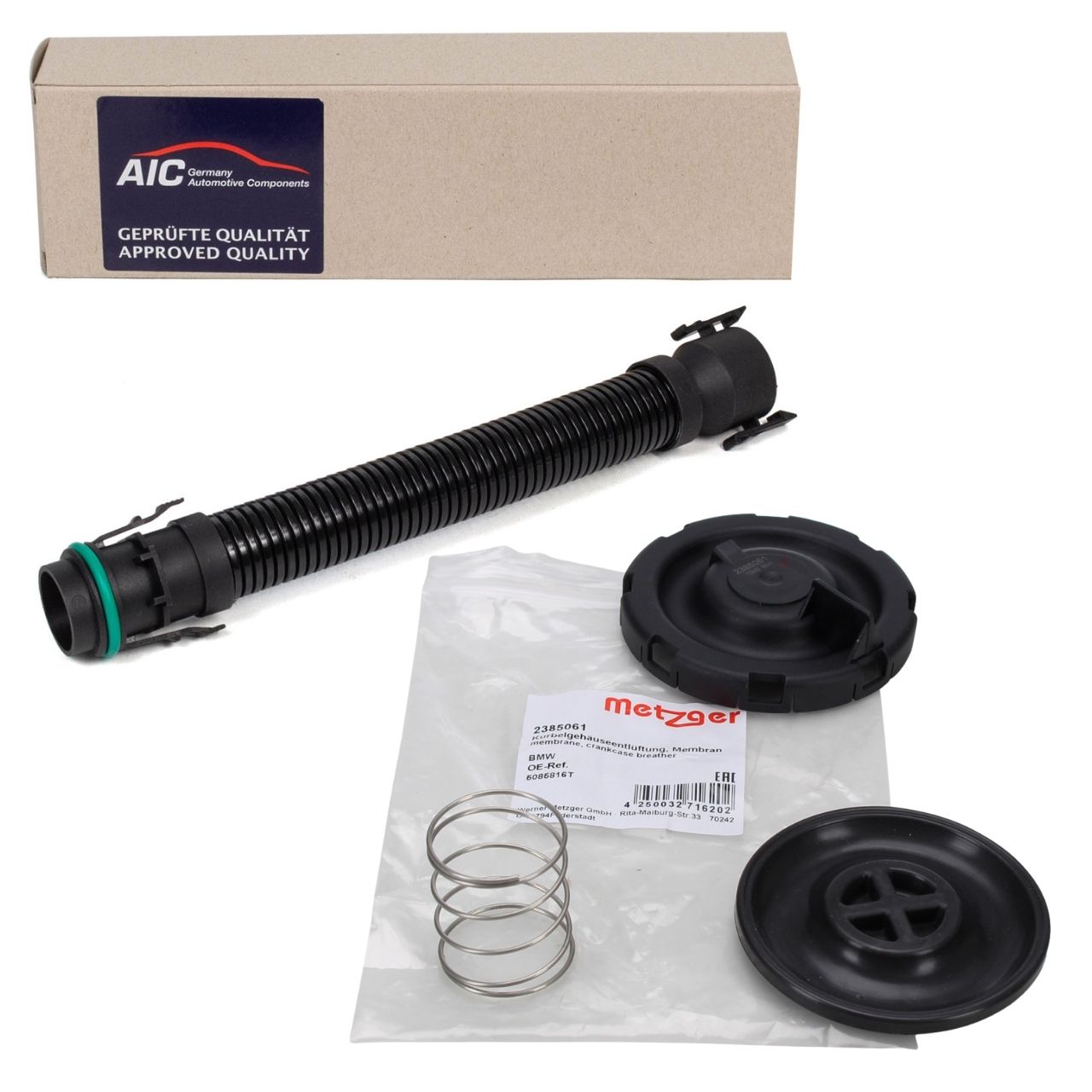 METZGER / AIC Reparatursatz Kurbelgeh&auml;useentl&uuml;ftung f&uuml;r BMW E90-93 F10/11 F12/13 X5 X6 N57