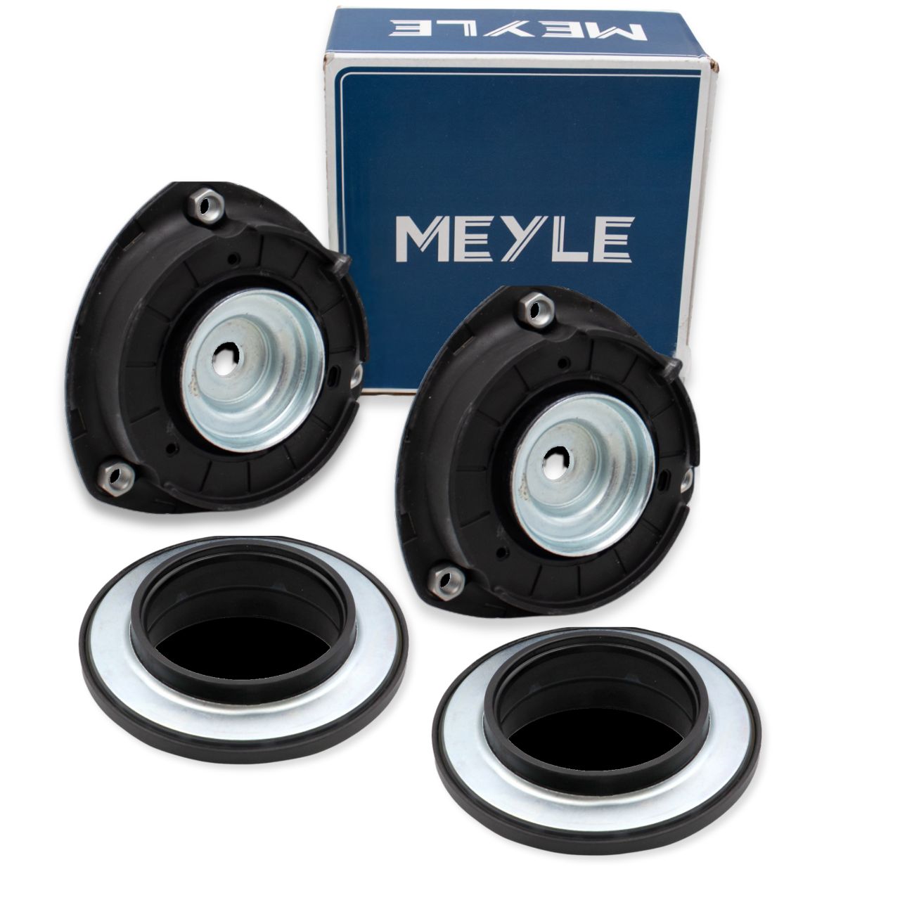 2x MEYLE Federbeinlager + W&auml;lzlager f&uuml;r VW Golf 7 Passat B8 Tiguan Touran 8V Leon 5F vorne