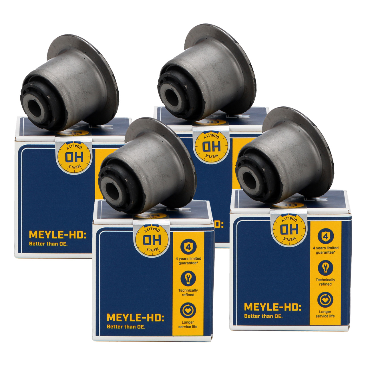 4x MEYLE HD Reinforced Control Arm Bushings for Audi 80 B2, B3, B4; 90 B2, B3; VW Passat (Front Lower)