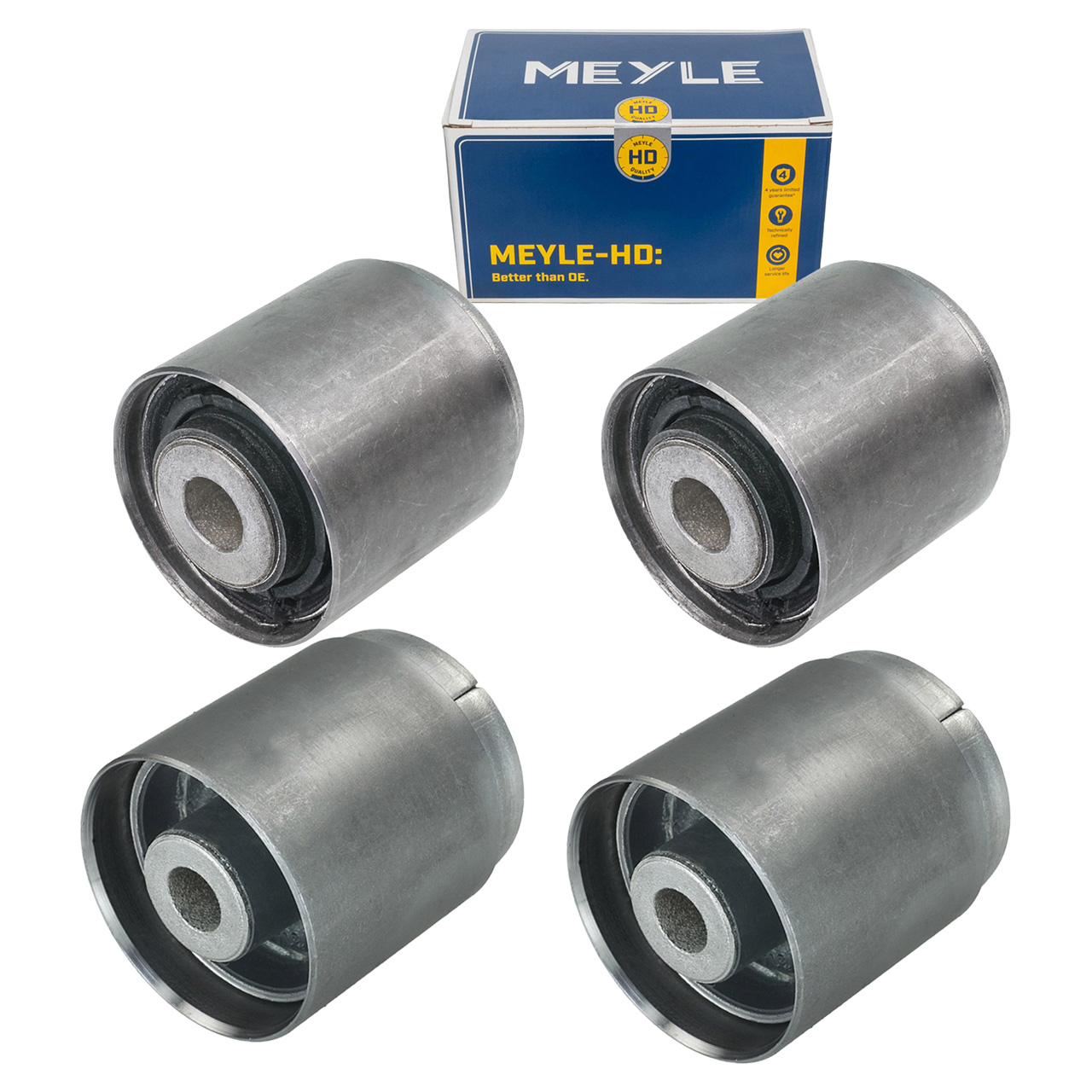 4x MEYLE HD VERST&Auml;RKT Querlenkerlager f&uuml;r BMW E60 E61 E63 E64 E65-67 X5 Hinterachse unten