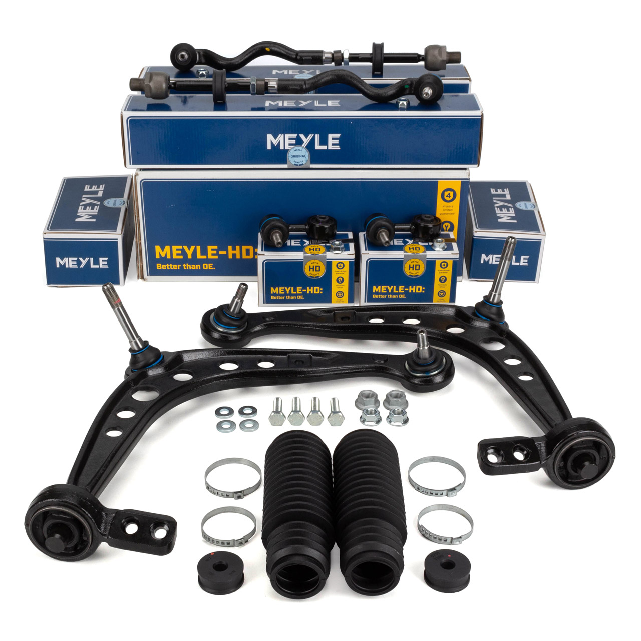 MEYLE HD Repair Kit: Control Arm + Stabilizer Bar + Tie Rod for BMW 3 Series E36 and Z3 (front), model year 1991 and later
