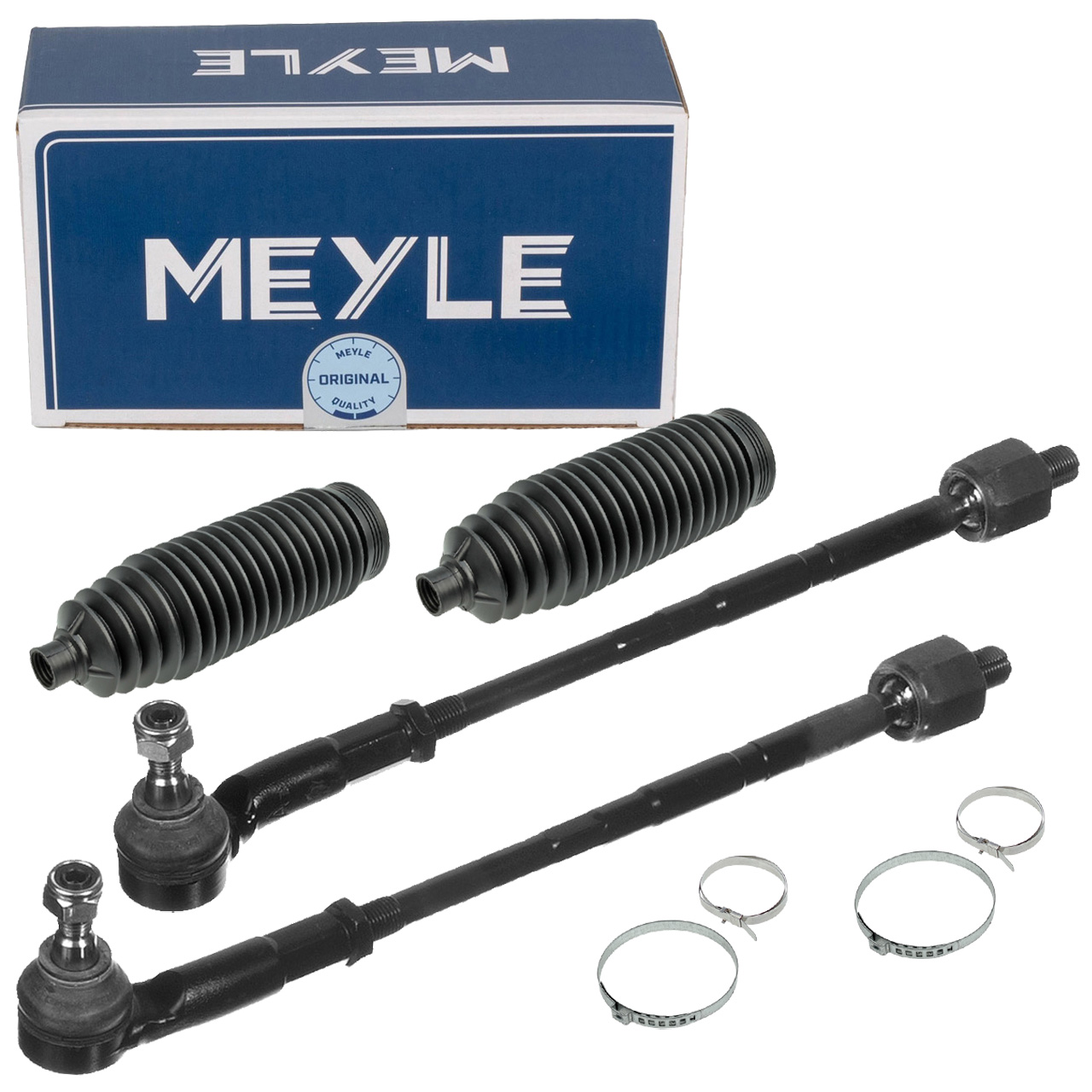 2x MEYLE Tie Rod + Tie Rod End + Boot for VW Golf 4, 8L, Leon 1M (1 front)