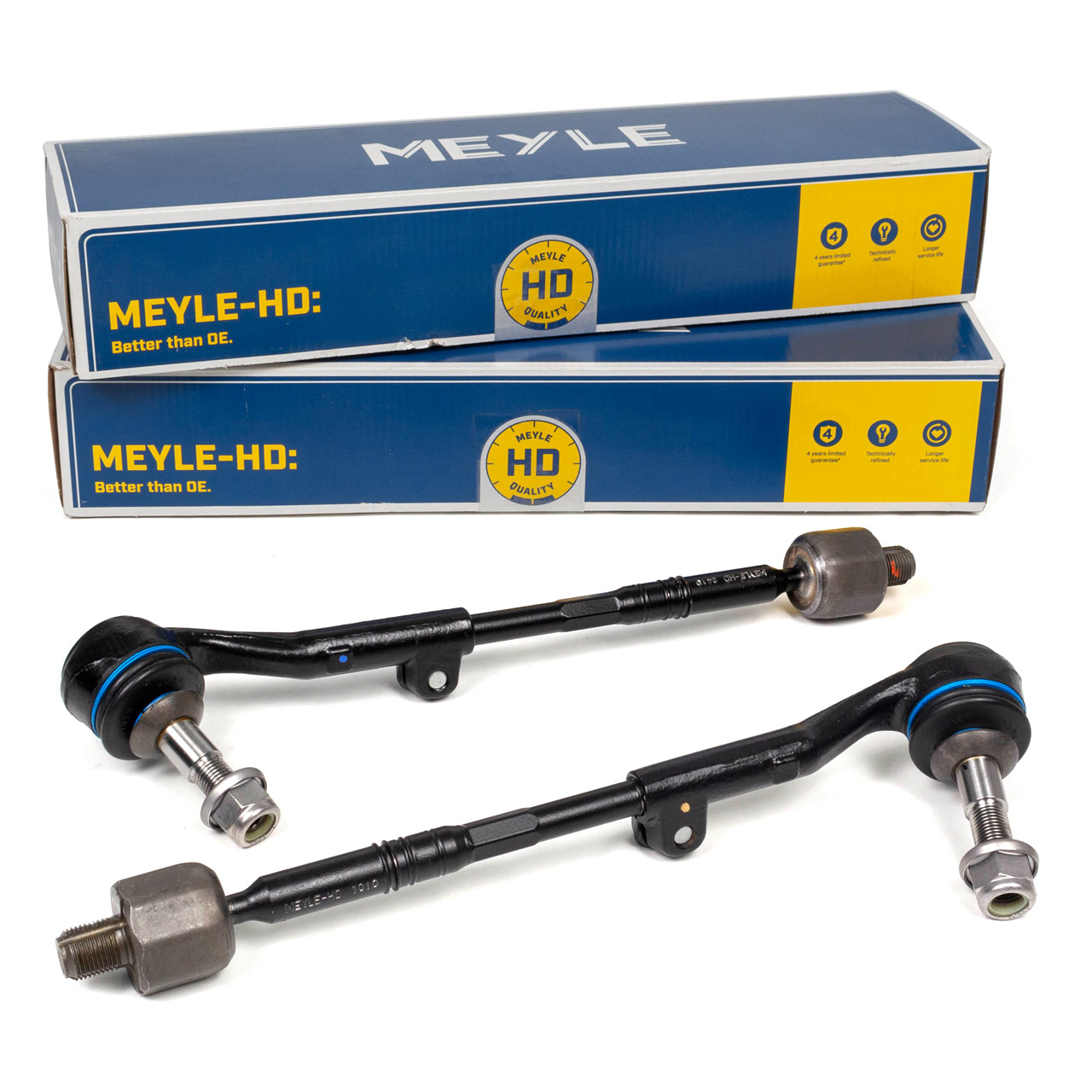 2x MEYLE HD REINFORCED Tie Rod + Tie Rod End for BMW E81-88, E90-93, X1, E84, Z4 (Front)