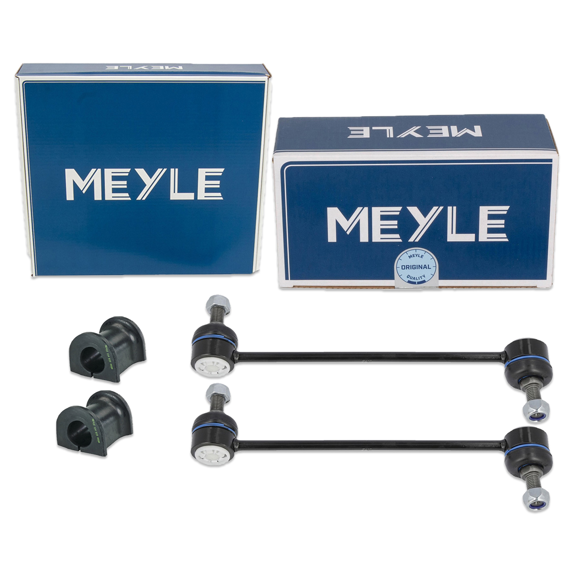 2x MEYLE tie rod + &Oslash; 24 mm tie rod bushing for VW Multivan Transporter T5 T6 (front)