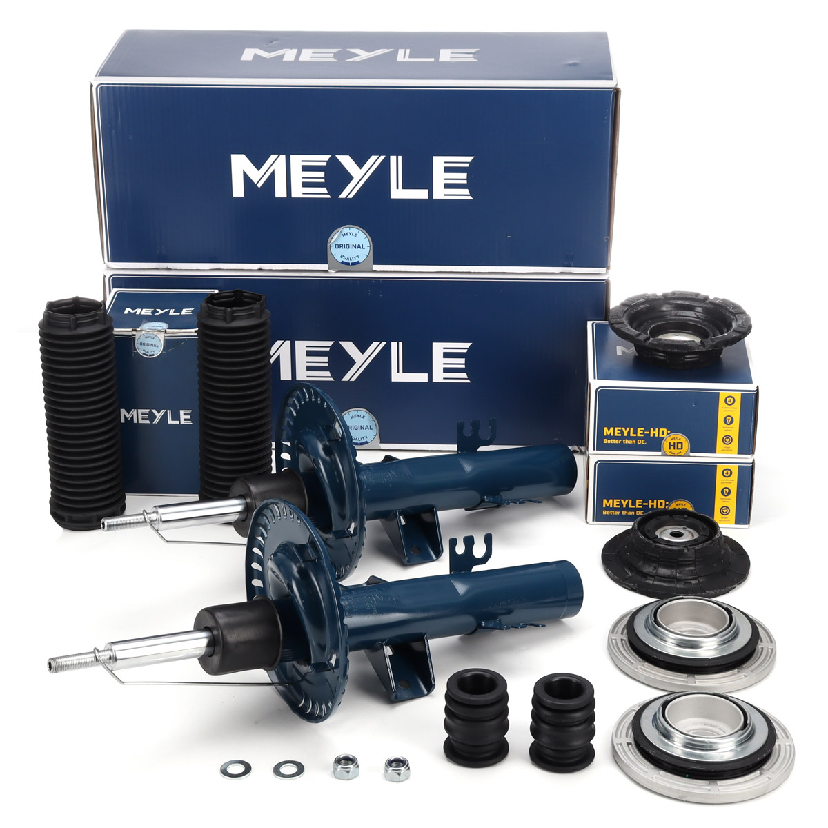 2x MEYLE Sto&szlig;d&auml;mpfer Staubschutz HD VERST&Auml;RKT Domlager f&uuml;r VW Multivan Transporter vorne