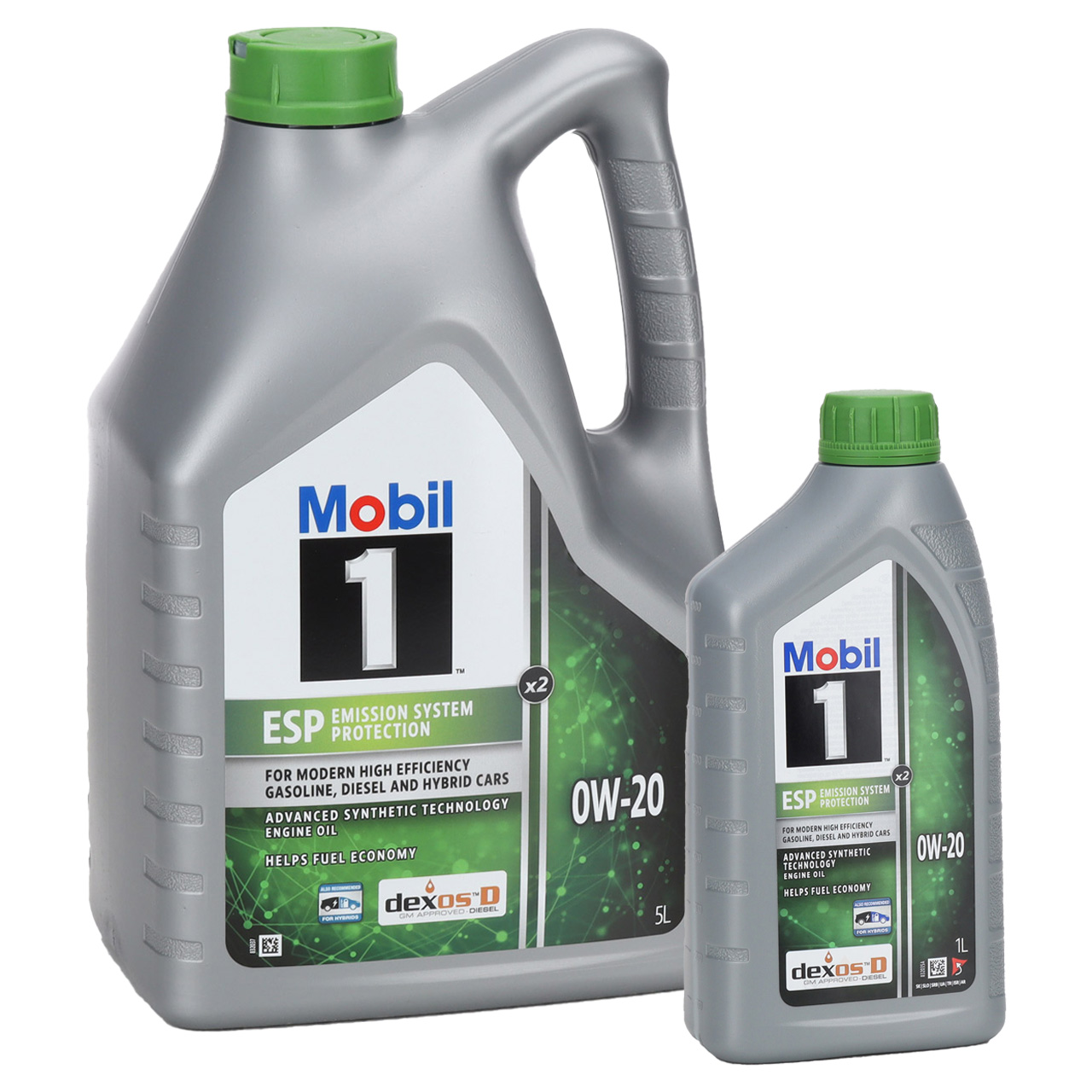 6L 6-liter Mobil 1 ESP X2 0W-20 engine oil, dexosD, for PORSCHE C20, VW 508/509.00, MB 229.71