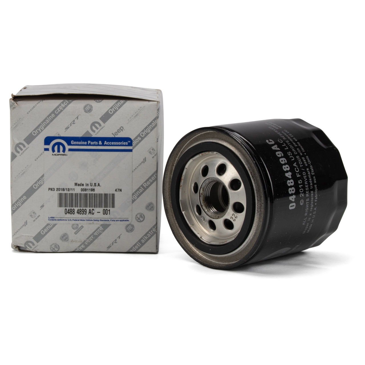 MOPAR Oil Filter for CHRYSLER 300C, Sebering, DODGE Ram Journey, JEEP Grand Cherokee 04884899AC