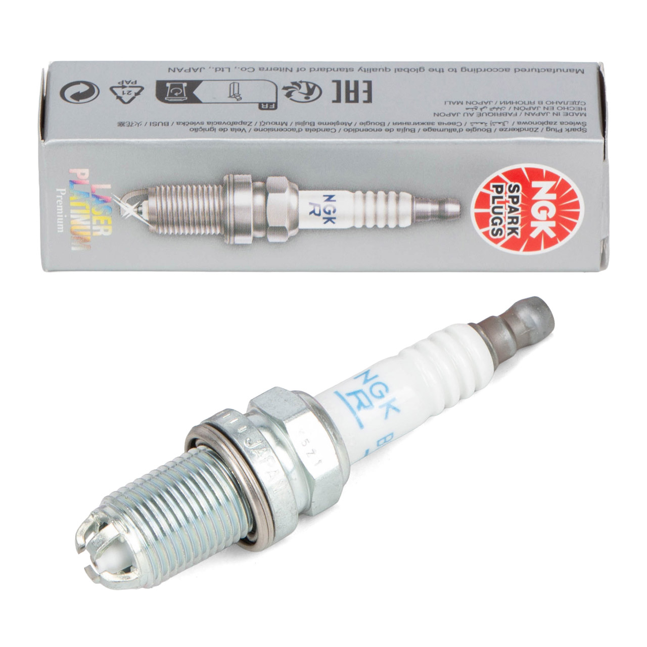 NGK 3199 BKR6EQUP LASER PLATINUM Spark Plug for BMW E46, Audi A6 C5, Porsche 911, MINI