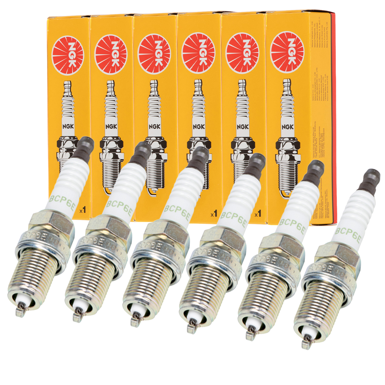 6x NGK 5860 BCP6E Spark Plugs for Mercedes-Benz W202, W124, W463, W140, R129, M104