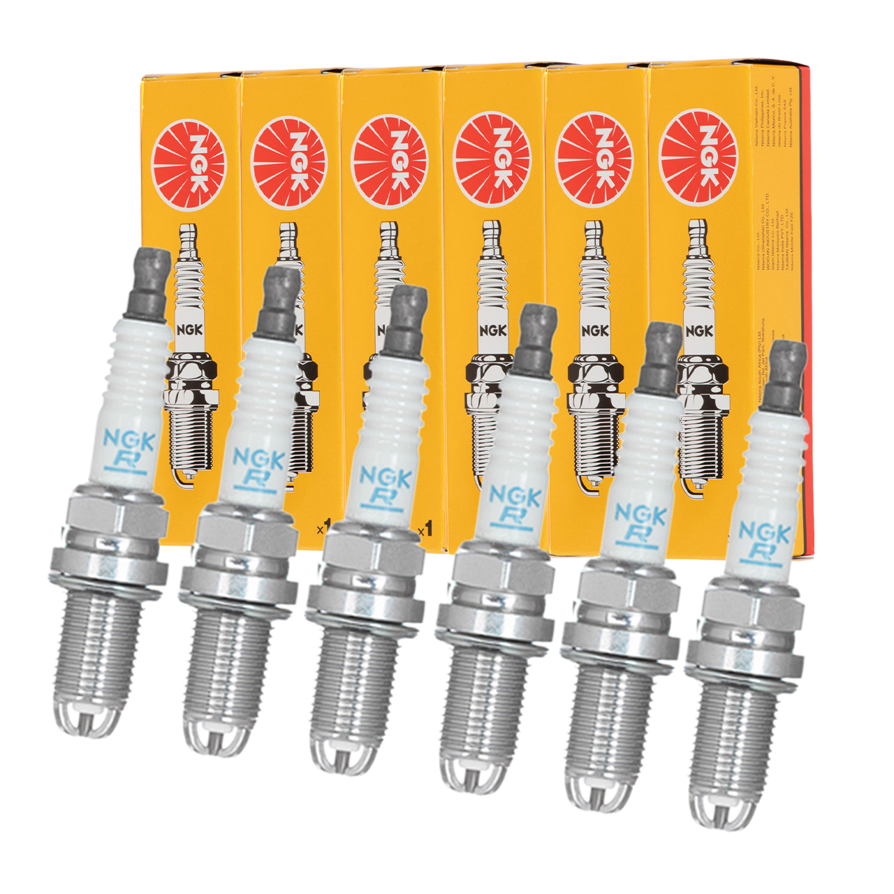 6x NGK 6511 BP5ES Spark Plugs for BMW 3 Series E21, E30; 5 Series E12, E28; 6 Series E24, E23; M20; Jaguar 6 4.2