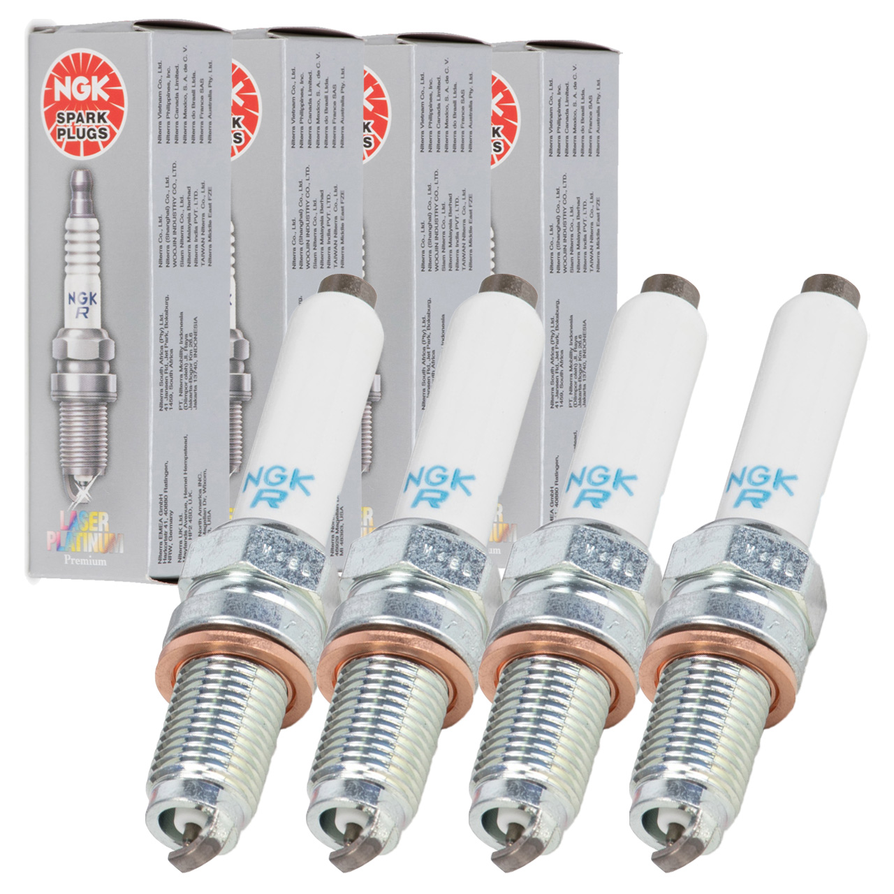 4x NGK 95463 PKER7A8EGS LASER PLATINUM Spark Plug for VW Golf 8 1.4 TSI/GTE 04E905602