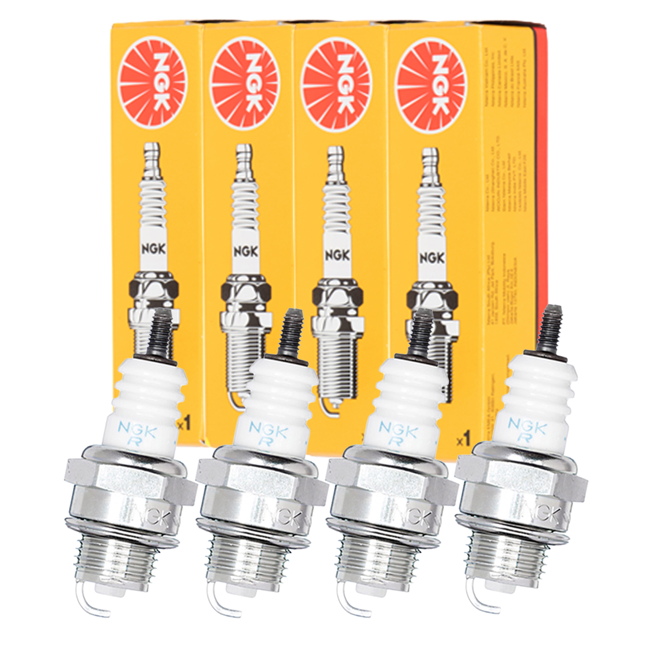 4x NGK 4626 BPMR7A Spark Plugs for Motorcycles, Lawn Mowers, Chainsaws, and Other Power Tools