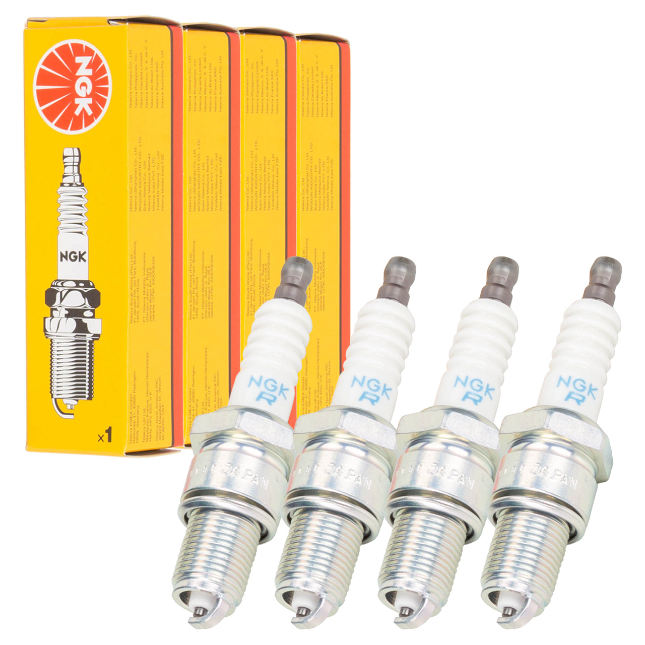 4x NGK 4008 BPR6ES Spark Plugs for Small Engines, Garden Tools, Lawn Mowers, and Chainsaws