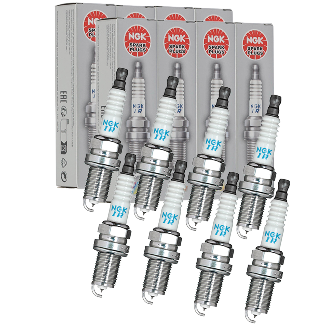8x NGK 7866 IFR5N10 LASER IRIDIUM Z&uuml;ndkerze f&uuml;r LAND ROVER Discovery 3 Rover 3 4.2 4.4