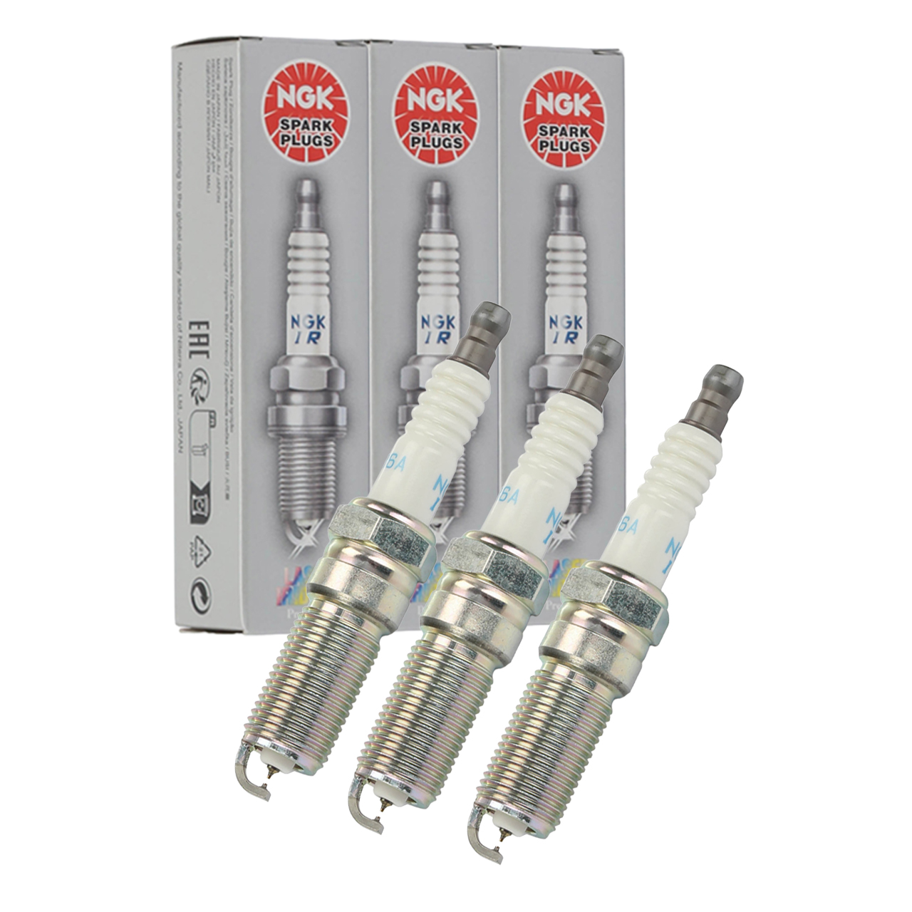 3x NGK 90738 DILTR6A8G LASER IRIDIUM Spark Plug for FORD Fiesta 7 Puma 1.5 EcoBoost 2249264