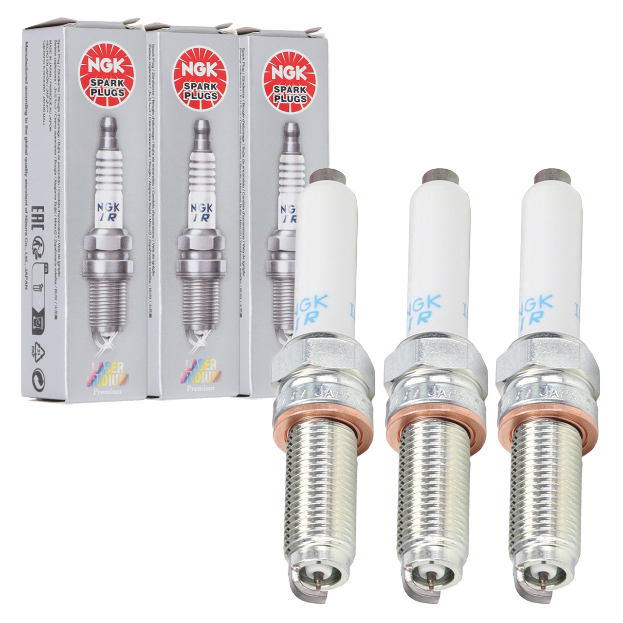 3x NGK 95929 ILKER7A8EGS LASER IRIDIUM Z&uuml;ndkerze f&uuml;r SEAT Arona Ibiza 5 1.0 TSI 05E905602