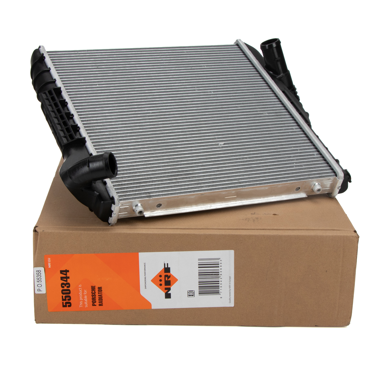 NRF 550344 K&uuml;hler Wasserk&uuml;hler f&uuml;r PORSCHE 991 992 718 Boxster Cayman 982 rechts 9P1121252