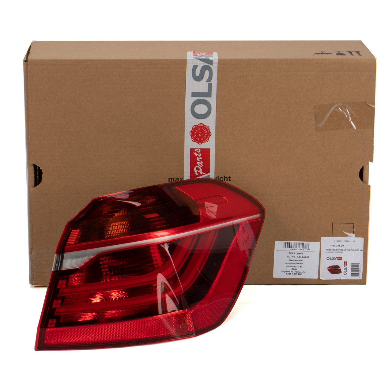 OLSA 1.04.248.00 Rear light for BMW 2 Series F45 up to March 2016, rear right outer 63217311030