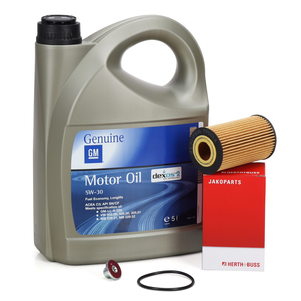 5L ORIGINAL 5W30 dexos2 Motor&ouml;l HERTH+BUSS &Ouml;lfilter f&uuml;r OPEL Astra G H J A B C 1.2-1.8