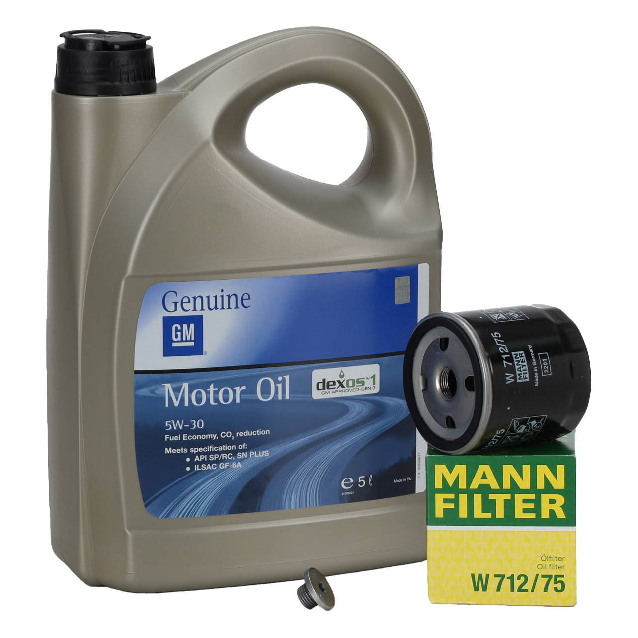 5L ORIGINAL 5W30 dexos1 Gen3 Motor&ouml;l MANN &Ouml;lfilter f&uuml;r OPEL Astra Corsa Insignia Vectra
