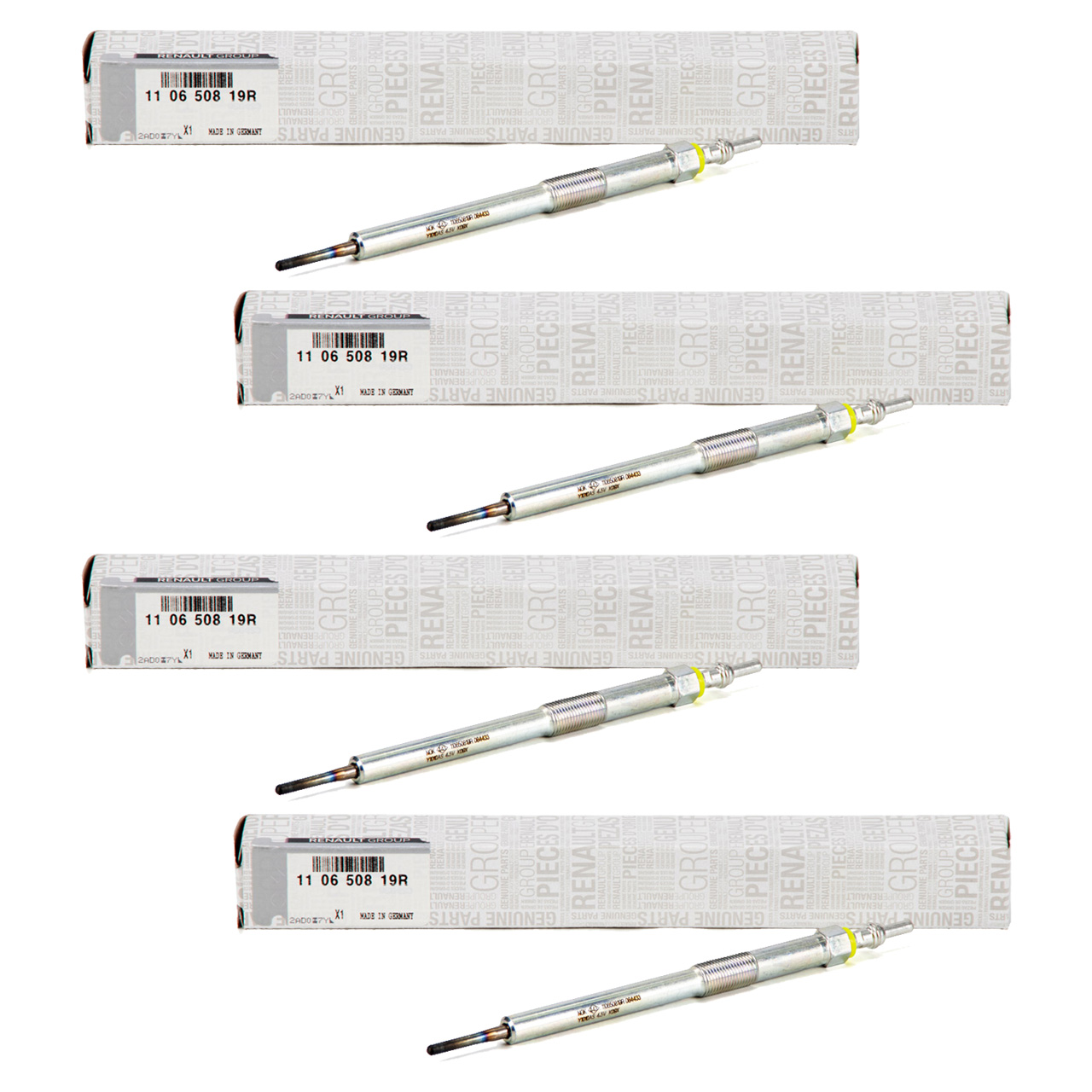 4x ORIGINAL Glow Plug for RENAULT Laguna, Megane, Scenic, Trafic 1.6/2.0/2.3 dCi 110650819R
