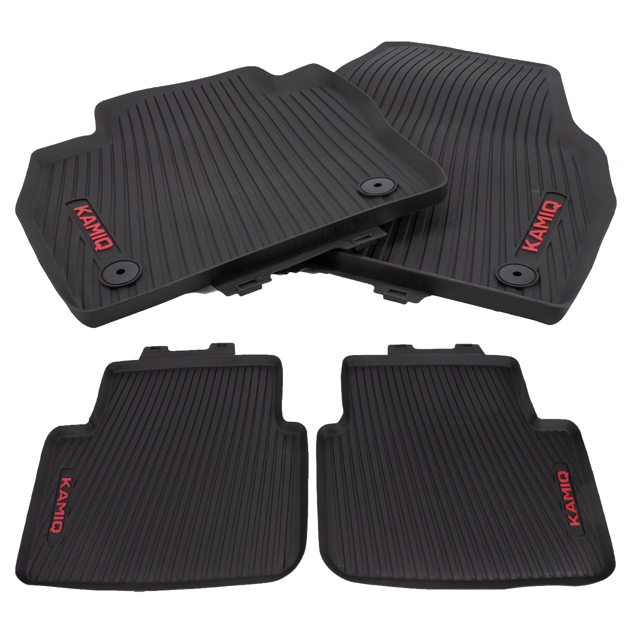 ORIGINAL Gummimatten Fu&szlig;matten Satz f&uuml;r SKODA Kamiq NW4 vorne + hinten 4-teilig