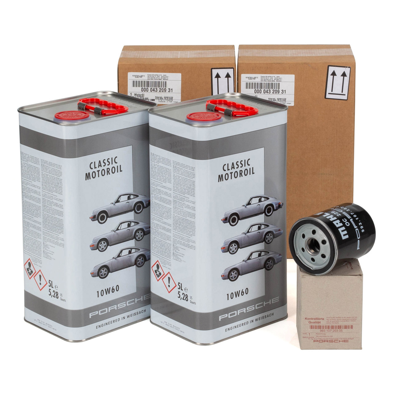 10L ORIGINAL 10W60 CLASSIC Motor&ouml;l &Ouml;l MAHLE &Ouml;lfilter f&uuml;r PORSCHE 993 Carrera / Turbo / GT2