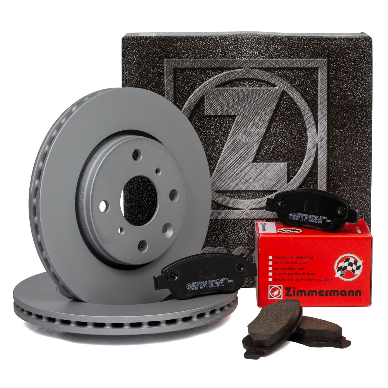 ZIMMERMANN Bremsscheiben + Bel&auml;ge f&uuml;r CITROEN C1 1 2 PEUGEOT 107 TOYOTA Aygo B1 B4 vorne