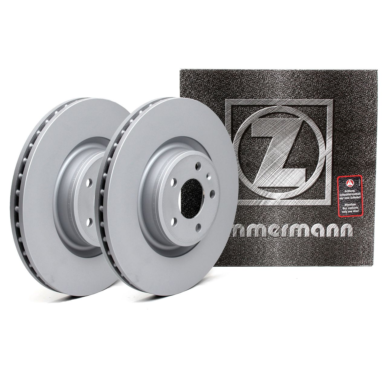 ZIMMERMANN Brake Disc Set for AUDI A4 B9, A5 F5, A6 C8, A7 4K, Q5 FY (Front) 8W0615301P