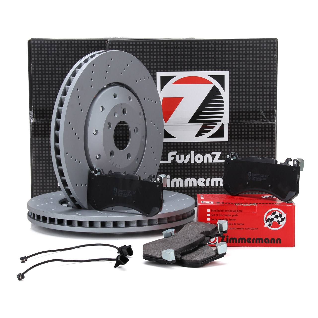 Zimmermann FORMULA Z Brake Discs + Pads + Wako for AUDI RS6 C7 RS7 Sportback 4G (Front)