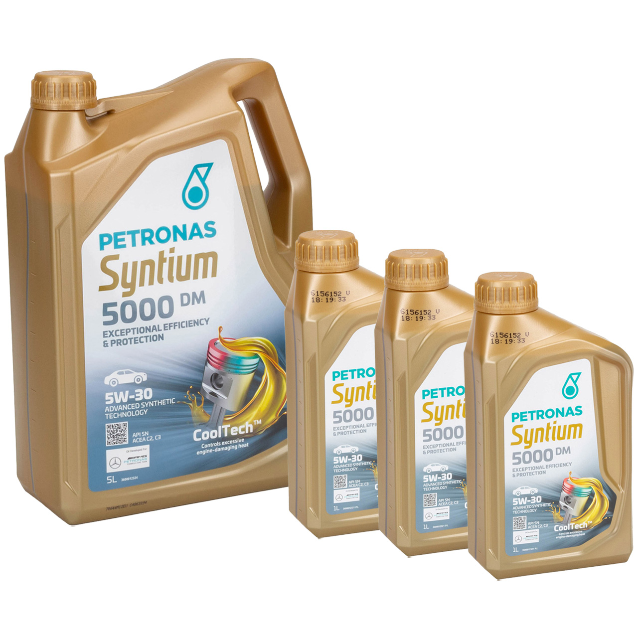 8L 8 Liter PETRONAS Syntium 5000 DM 5W-30 Motor&ouml;l &Ouml;l f&uuml;r BMW LL-04 MB 229.51/52 505.00/01
