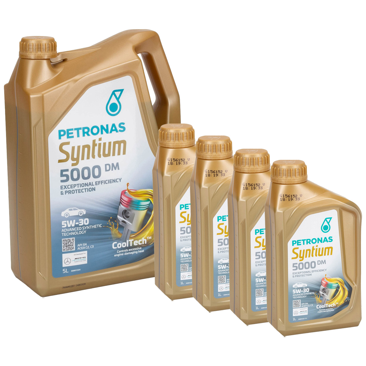 9L 9 Liter PETRONAS Syntium 5000 DM 5W-30 Motor&ouml;l &Ouml;l f&uuml;r BMW LL-04 MB 229.51/52 505.00/01
