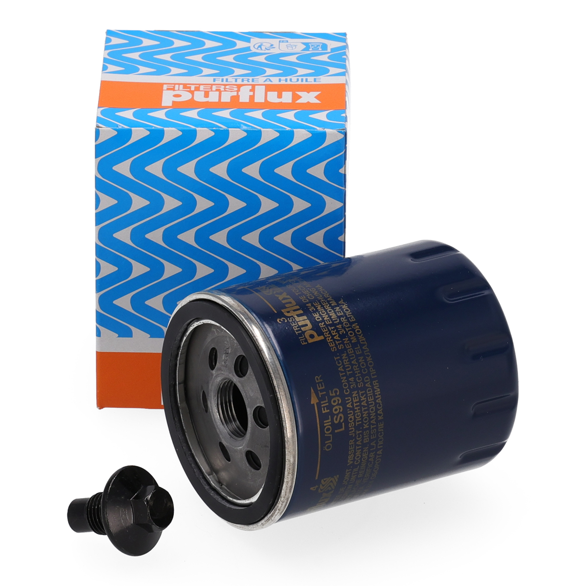 PURFLUX LS995 &Ouml;lfilter + Schraube f&uuml;r FIAT Ducato 250_ 2.2 D Multijet 140/160/179 PS