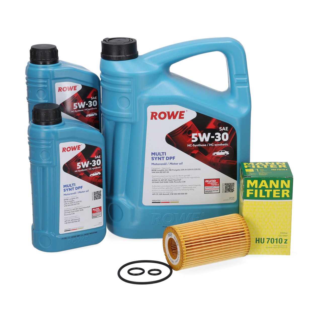 7L ROWE MULTI SYNT DPF 5W30 Motor&ouml;l + MANN HU7010z &Ouml;lfilter f&uuml;r MERCEDES-BENZ OM651