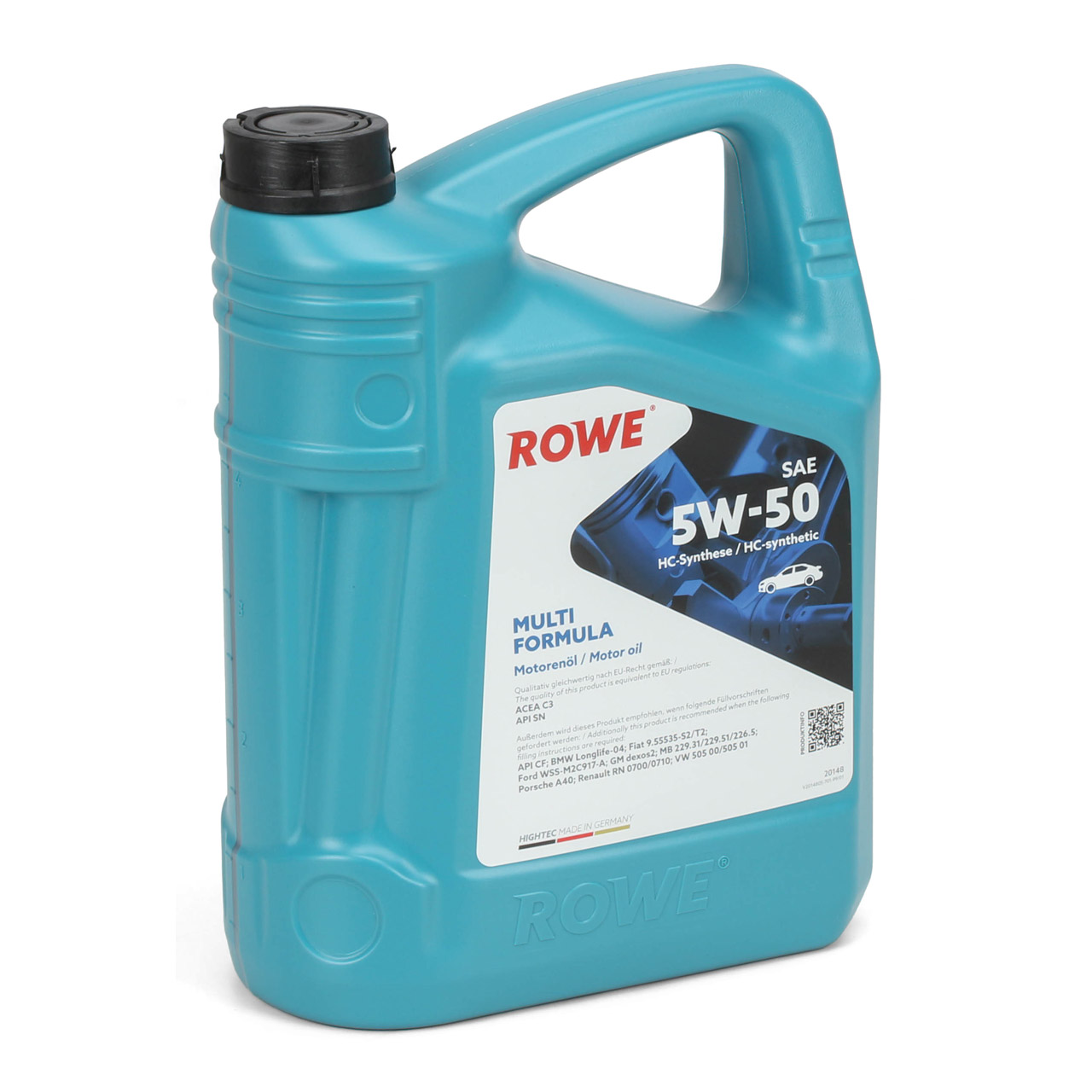 5L 5 Liter ROWE MULTI FORMULA 5W-50 Motor&ouml;l &Ouml;l ACEA C3 API SN f&uuml;r BMW LL-04 VW 502/505.00