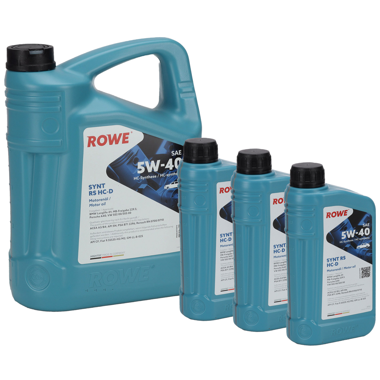 8L 8 Liter ROWE SYNT RS HC-D 5W-40 Motor&ouml;l &Ouml;l f&uuml;r BMW-LL01 MB 229.5 Porsche A40 502/505.00