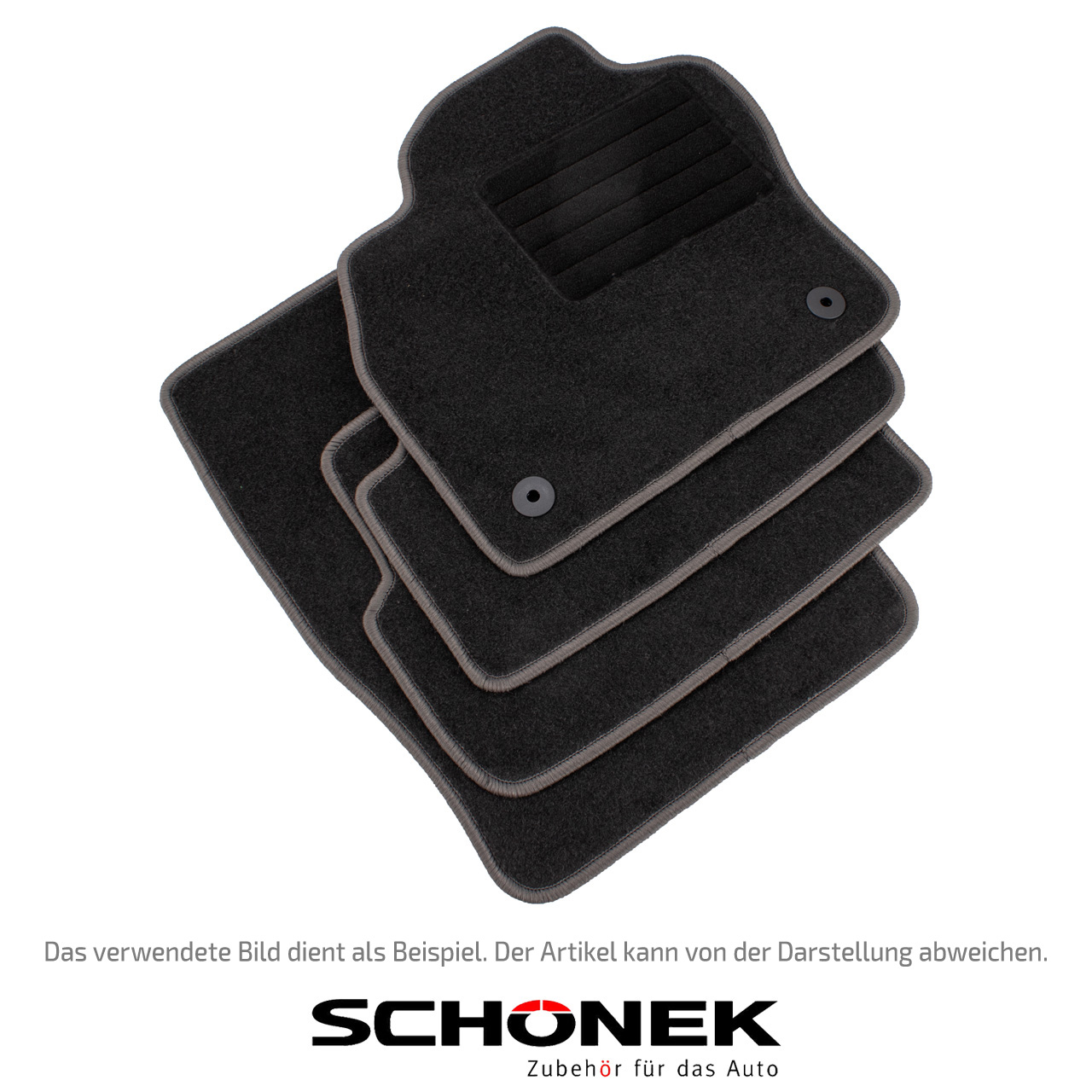 SCHÖNEK Veloursmatten Textilmatten Fußmatten für MERCEDES C-Klasse Limousine W205 4-teilig
