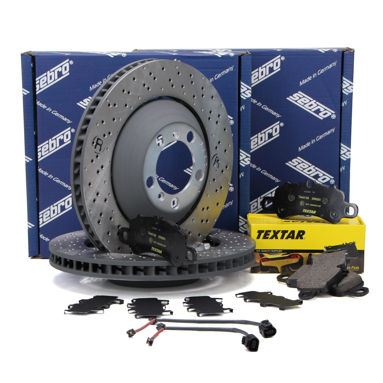 SEBRO Bremsscheiben + TEXTAR Beläge PORSCHE 991 3.0 Carrera GTS 