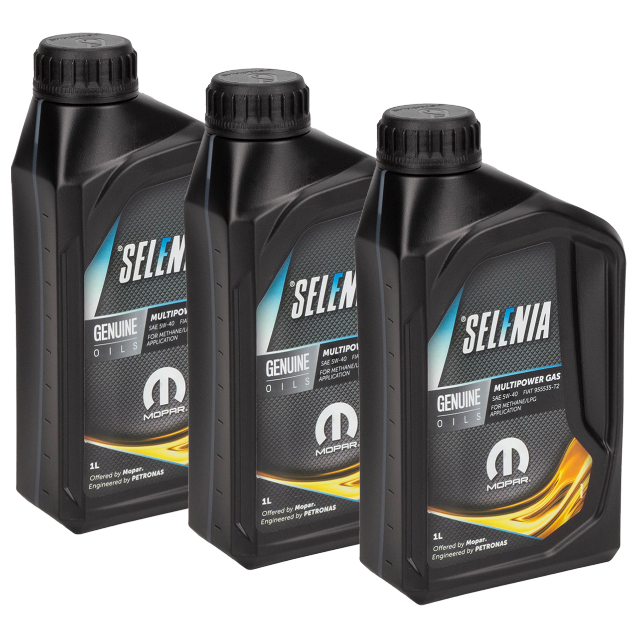 3L 3 Liter PETRONAS SELENIA MULTIPOWER GAS 5W-40 Motor&ouml;l ACEA C3 MOPAR f&uuml;r FIAT 9.55535-T2