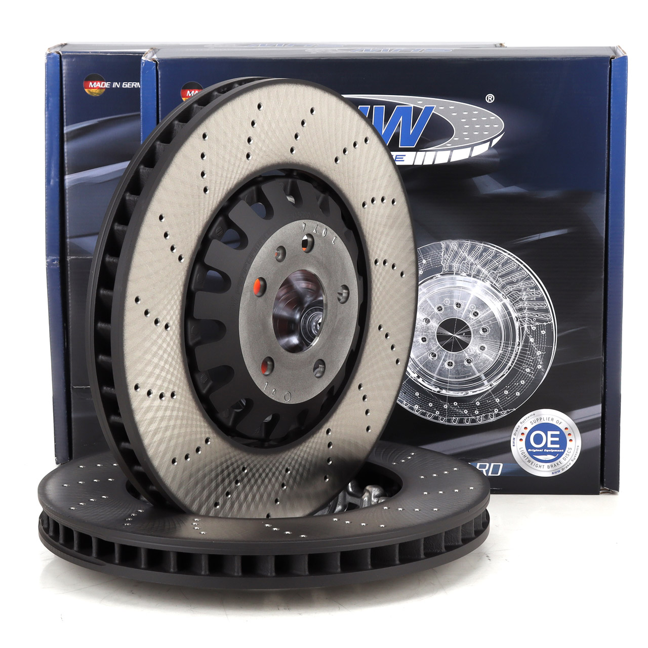 SHW Bremsscheiben Satz f&uuml;r AUDI RS4 B9 RS5 F5 450 PS PR-1LM/1LX/1LY/1LZ vorne 4M0615301AM