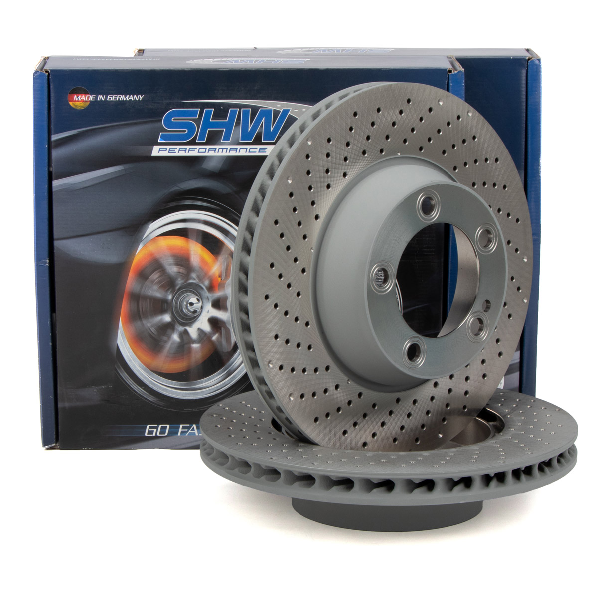 SHW Bremsscheiben Satz f&uuml;r PORSCHE 991 3.0/3.8 Carrera S / GTS 400/420/450 PS hinten