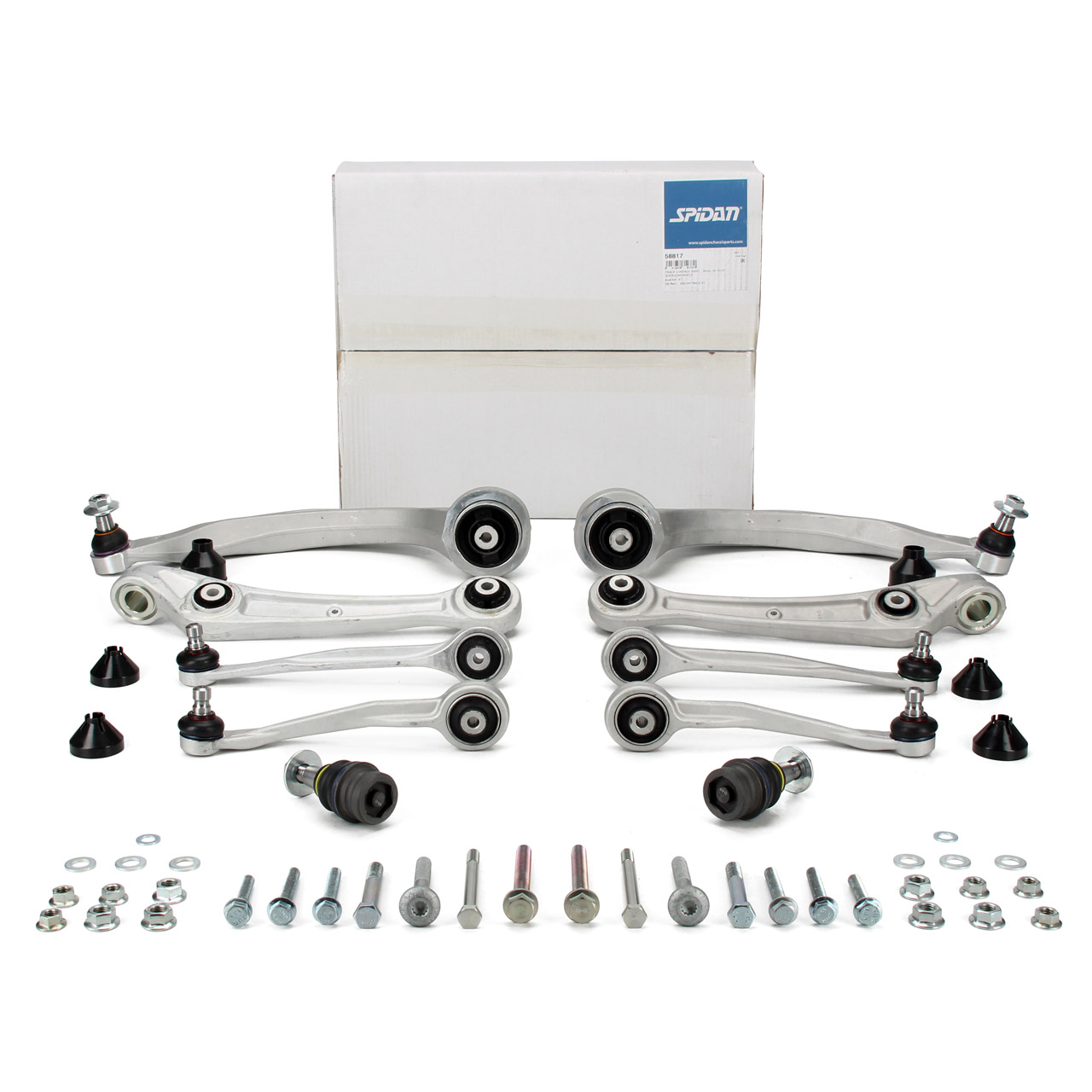 SPIDAN 58817 PLUS KIT Reparatursatz Querlenker f&uuml;r AUDI A6 C7 A7 4G Vorderachse 10-teilig