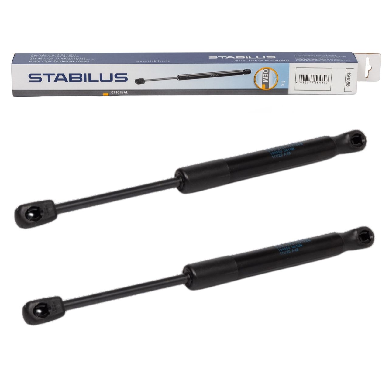 2x STABILUS 194558 Hood Dampers for BMW F20/21, F22/23, F30-34, F32-36 (Part No. 51237239233)