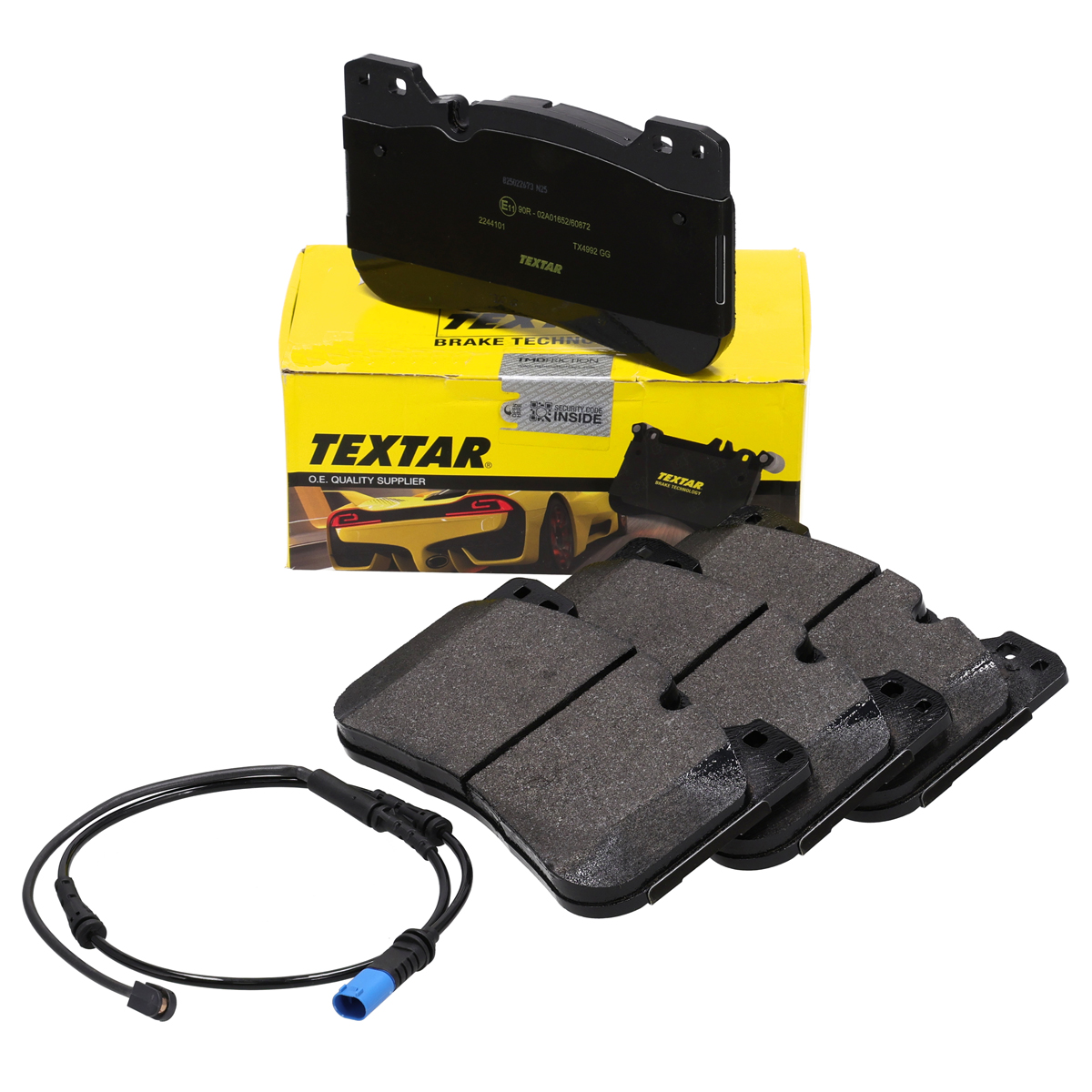 TEXTAR 2244101 Brake Pads + Warning Contact Sensor for BMW X5M F85 and X6M F86 (600/625 hp) &ndash; Front