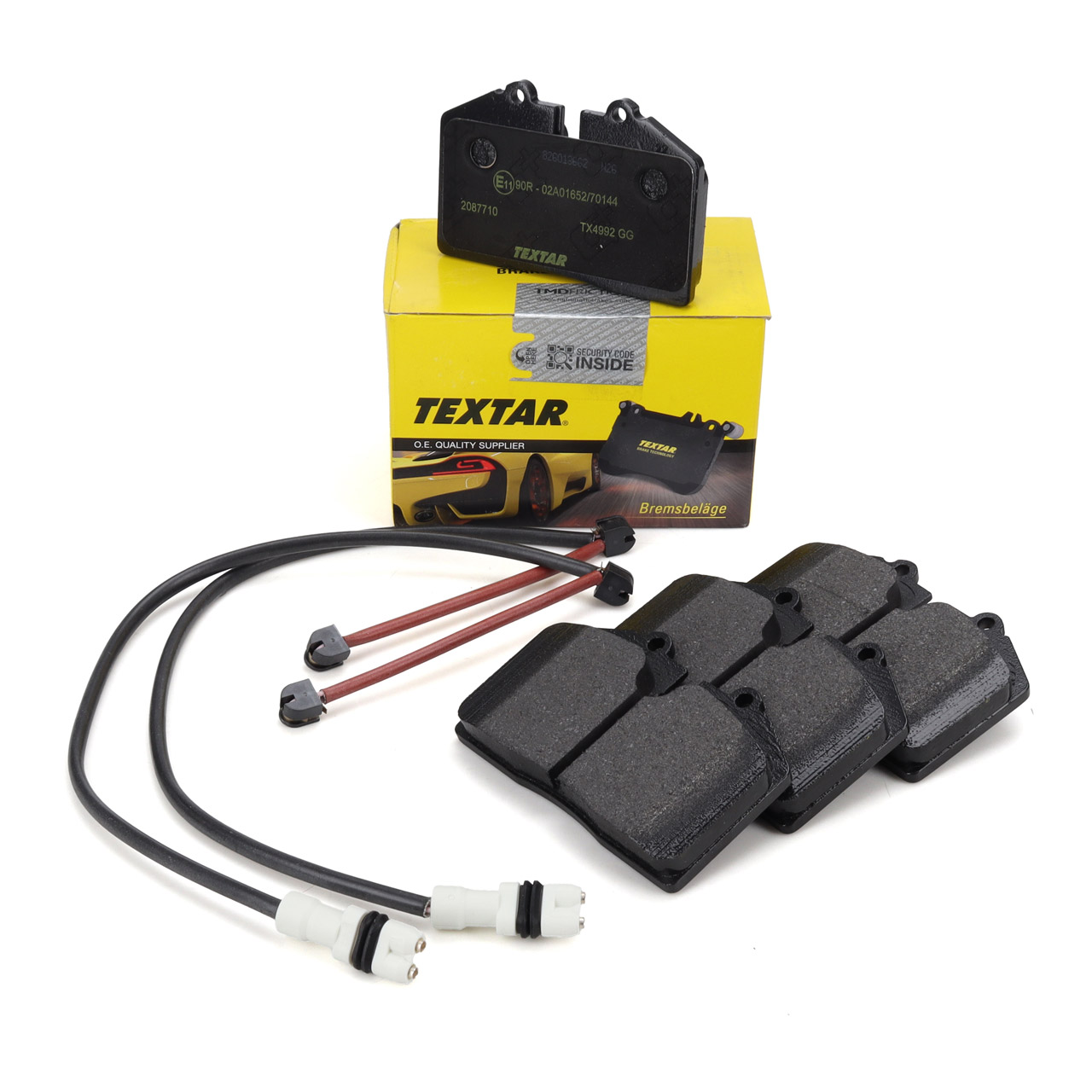 TEXTAR 2087710 Bremsbel&auml;ge + Warnsensor f&uuml;r PORSCHE 964 3.6 Carrera / 4 968 3.0 vorne