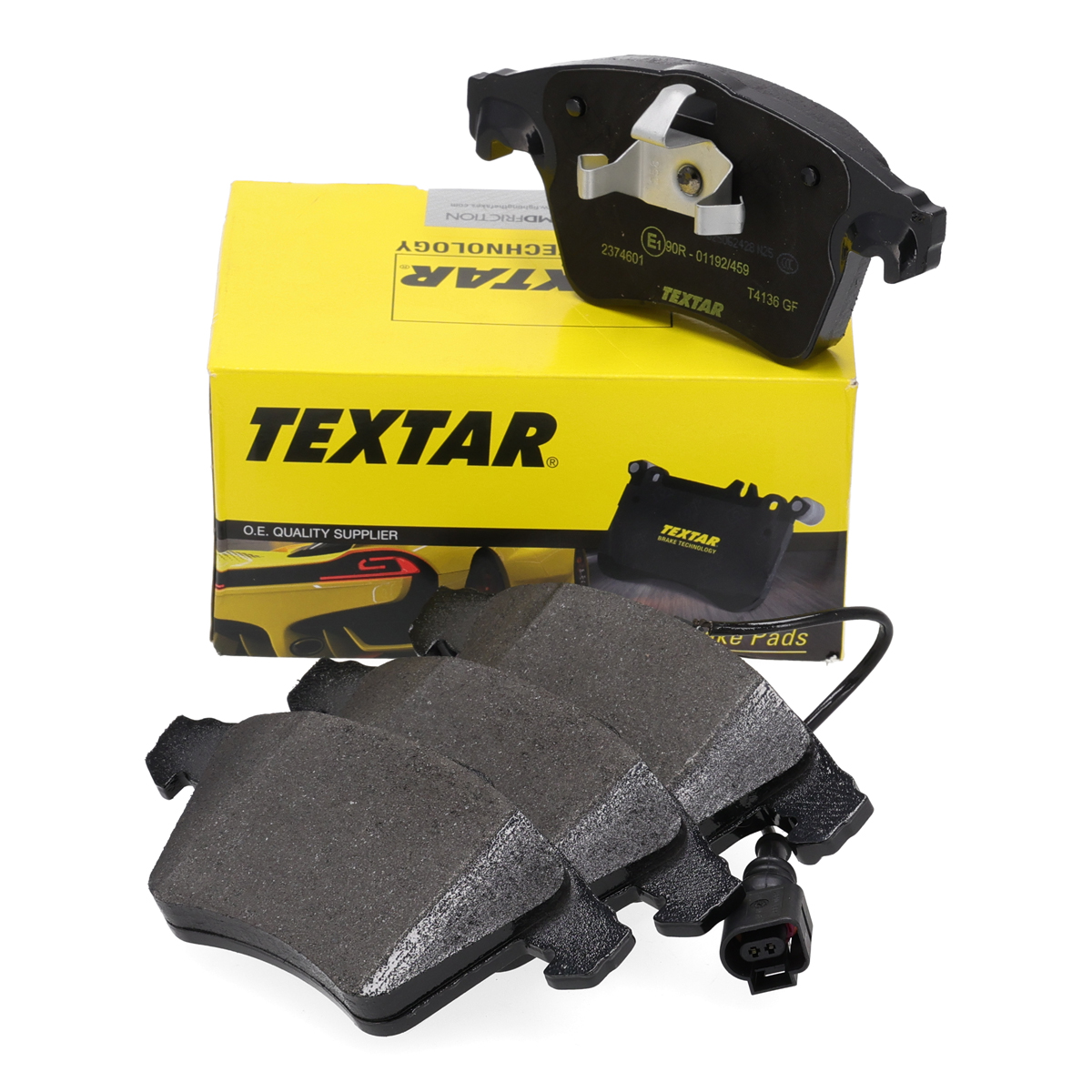 TEXTAR 2374601 Bremsbel&auml;ge + Warnsensor f&uuml;r VW California Multivan PR-2E4 vorne