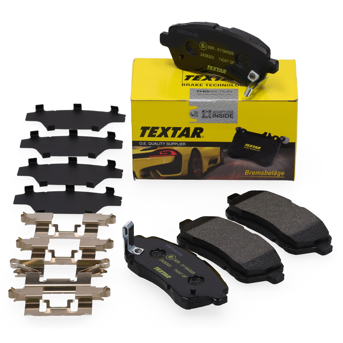 TEXTAR 2428303 Bremsbel&auml;ge f&uuml;r MAZDA 2 DE SUZUKI Baleno Swift 4 5 DAIHATSU Materia vorne