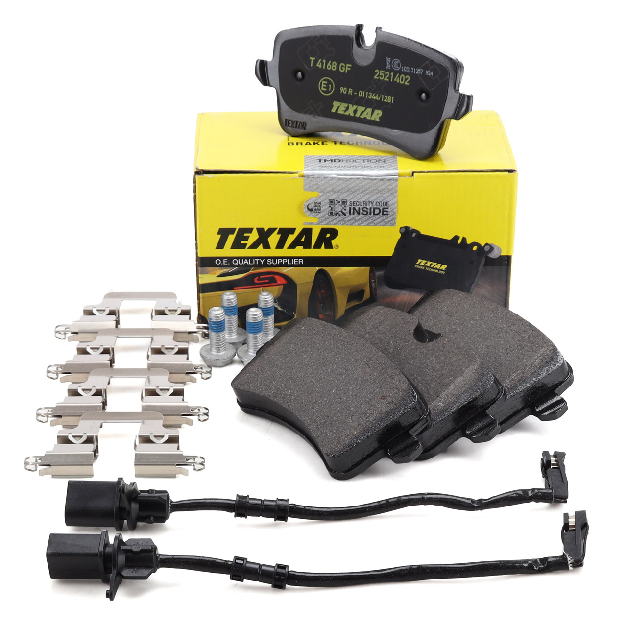 TEXTAR 2521402 Bremsbeläge Bremsklötze + Warnkontaktsensor für AUDI A6 C7 A7 4G hinten