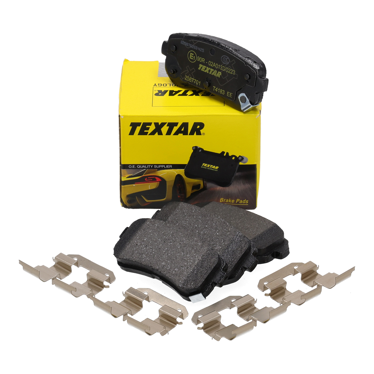 TEXTAR 2567701 Brake Pads for HYUNDAI Kona OS ix20, KIA Optima JF, Picanto 2, and Soul 2 (Rear)